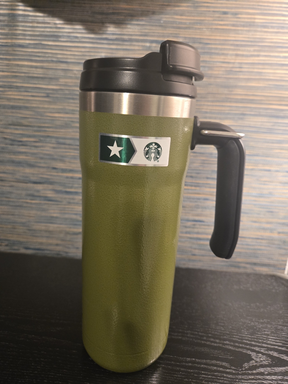 Starbucks Stanley Army Green Travel Mug with Handle